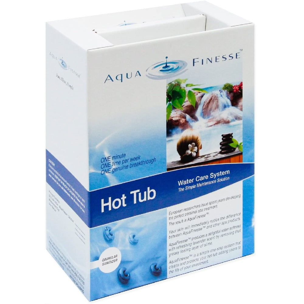 Aquafinesse Spa Tablet starter kit ( Kit includes 1 btl of Aquafinnese, 2 filter pucks & 1 btl of 1'' trichlor tabs 1#)