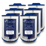 ClurTech Replacement 6 Pack Waterway Front Access Skimmer Aber Hot Tubs 45 Sq Ft Spa Filter Cartridge PWW50P3 6CH-940 FC-0359 817-0050