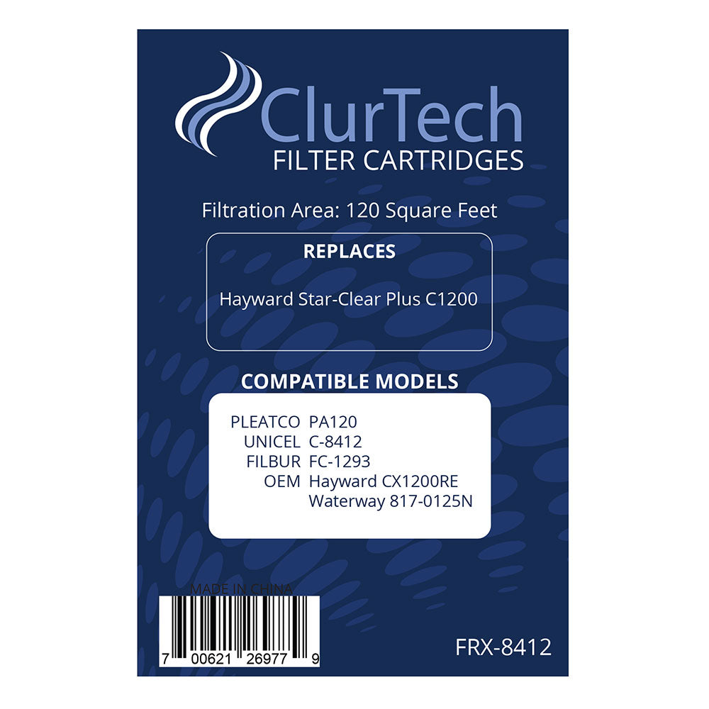 ClurTech Replacement Hayward Star-Clear Plus C1200 Pool Filter Cartridge PA120 C-8412 FC-1293 CX1200RE Waterway 817-0125N