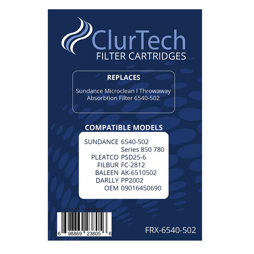 ClurTech Replacement 6 Pack FRX-2812 Sundance Disposable Filter Replacement for Sundance filter 6540-502 Baleen AK-6510502 Daryll PP2002 Filbur FC2812M Pleatco PSD25-6 OEM 6540-502