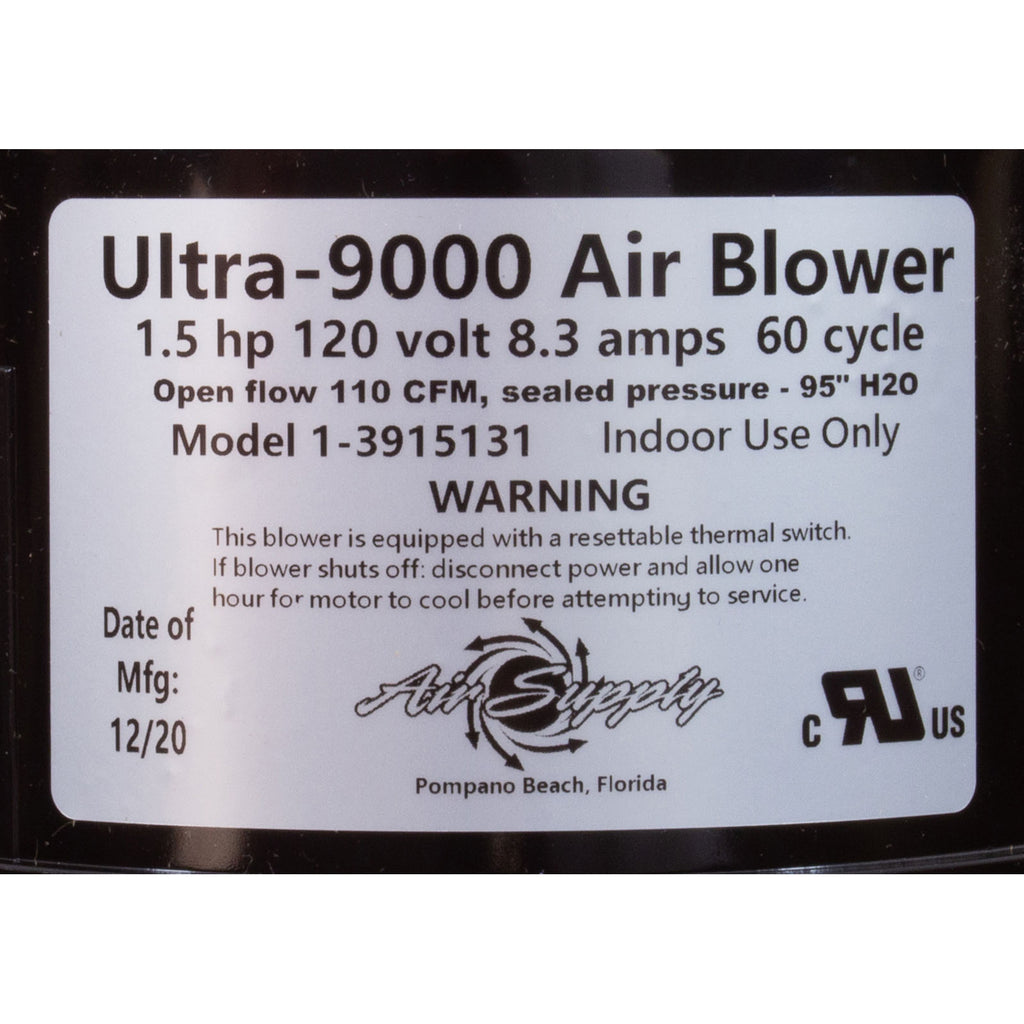 Ultra 9000 1.5HP 110V W/4-Pin Amp Plug