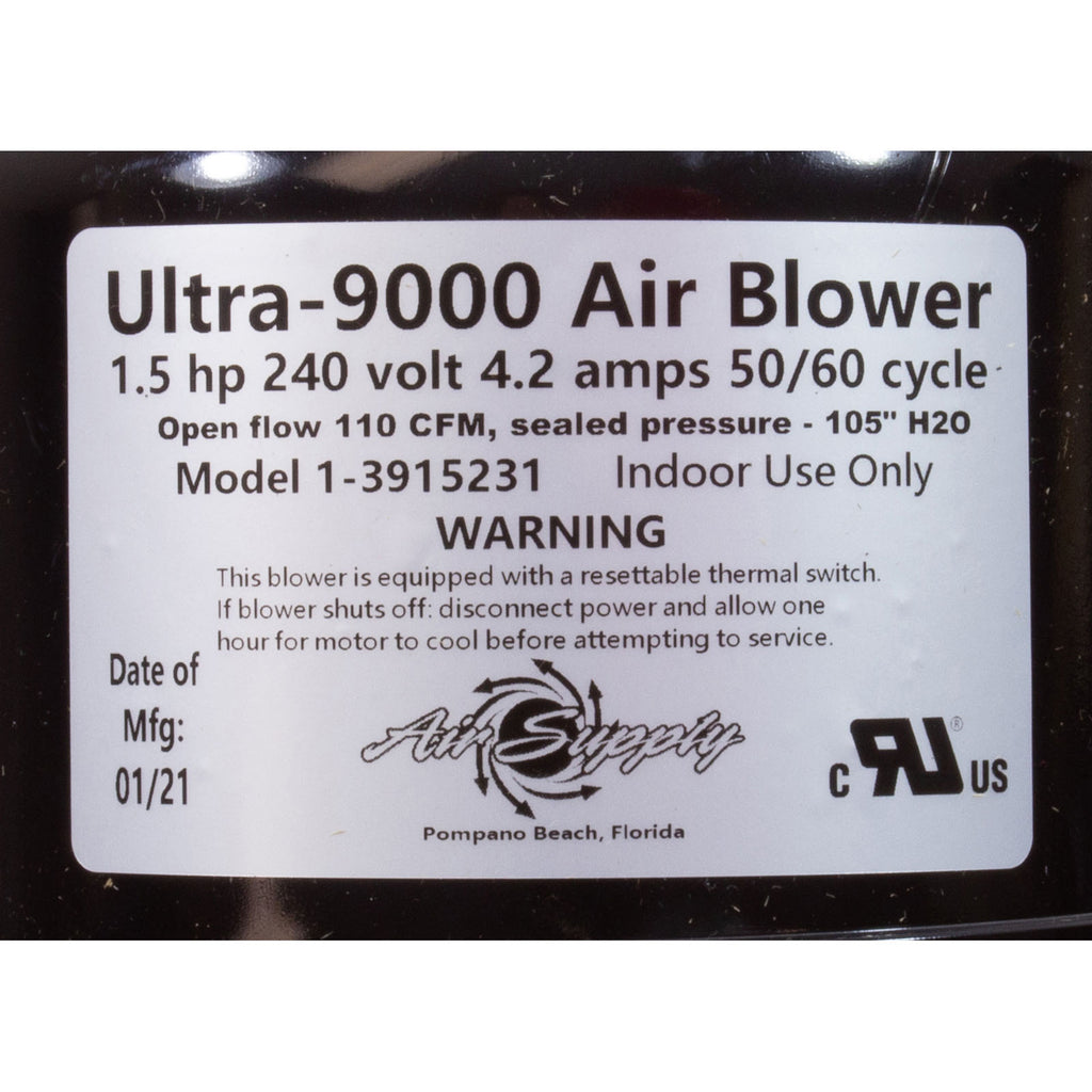 Ultra 9000 1.5HP 220V W/ 4-Pin Amp Plug