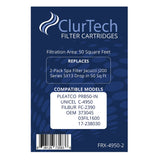 2 Pack ClurTech Replacement Jacuzzi J200 Series 5X13 Drop in 50 Sq Ft Spa Filter Cartridge PRB50-IN C-4950 FC-2390 373045 03FIL1600 17-2380