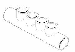 Water Manifold Socket - 1 x 1 x 1/2 (4) Inline Water Manifold (31-4449)