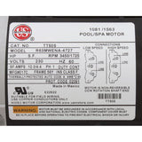Label Specs Vico Ultimax, 4.0hp USMotor, 230v, 2-Spd, 56fr, 2" label